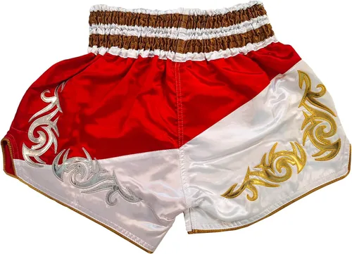 Vista 2 de FLKKY Muay Thai - Pantalones cortos de boxeo para hombres y mujeres de alta calidad para entrenamiento de artes marciales gimnasio boxeo pantalones