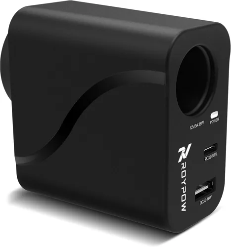 Vista 8 de RoyPow Convertidor de CA a CC Transformador de fuente de alimentación 2A/24W Adaptador AC/DC 110V/120V a 12V Enchufe para encendedor de cigarrillos