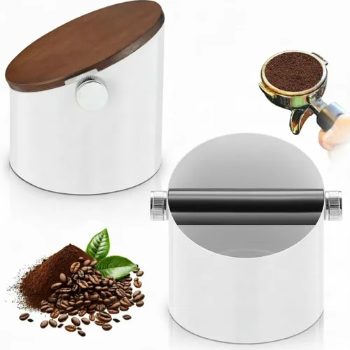 Vista 8 de Reallnaive Caja de café expreso de 5.3 pulgadas con tapa, color negro