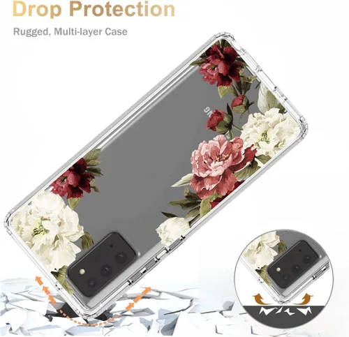 Vista 7 de Funda para Galaxy Note 20 5G/Samsung Note 20 SM-N981U con protector de pantalla de vidrio templado, funda protectora de cuerpo completo