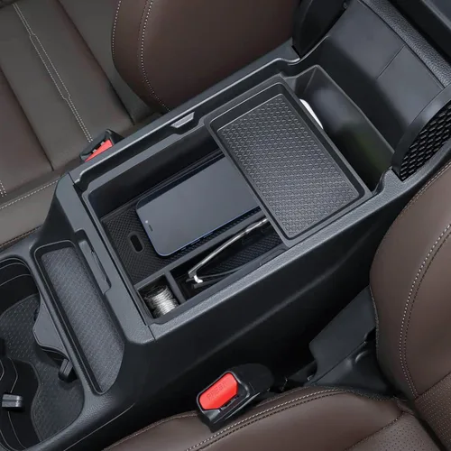 Vista 2 de Organizador de consola central compatible con reposabrazos Honda CRV 2026 2025 2024 2023, caja de almacenamiento para monedas y vidrio, inserto