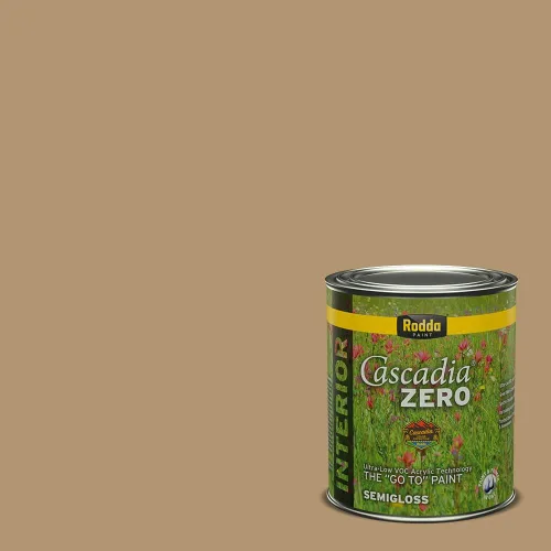 Vista 114 de Rodda Paint CASCADIA ZERO - Pintura plana e imprimación para interiores en uno, cuarto de galón, piel bronceada
