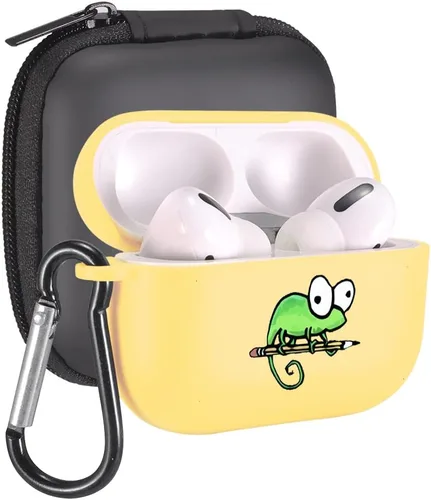 Vista 56 de Funda de mariposas rosas para AirPods Pro con llavero, diseño de animales lindos funda protectora de TPU suave compatible con AirPods Pro Charging