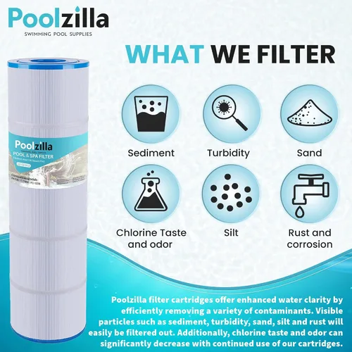 Vista 7 de Poolzilla Paquete de 4 cartuchos de filtro de piscina, compatible con PLF106A, Hayward CX880XRE, Ultra-A1, Pleatco PA106, Unicel C-7488, Filbur