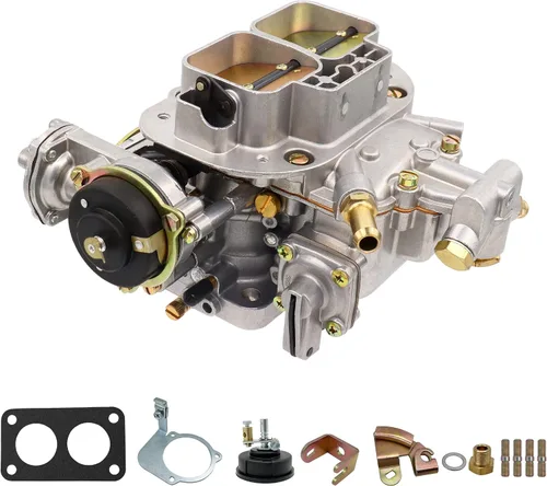 Vista 5 de Carburador de 2 barriles 38/38 para Weber 38 x 38 4 CYL estrangulador eléctrico compatible con BMW VW Ford Jeep Toyota Pickup, para Fiat Renault