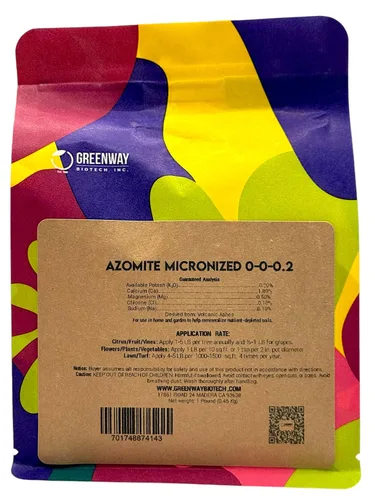Vista 2 de Greenway Biotech, Inc. Azomite Rock Dust - Fertilizante orgánico de ceniza volcánica con micronutrientes y minerales traza - Fertilizantes naturales