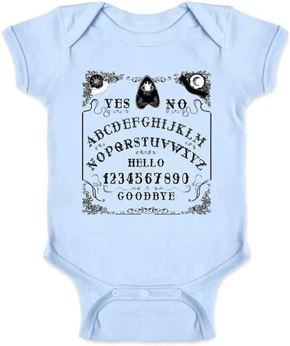 Vista 10 de Pop Threads Gothic Spirit Board Planchette Horror T-Shirt Baby Bodysuit Infantil Negro
