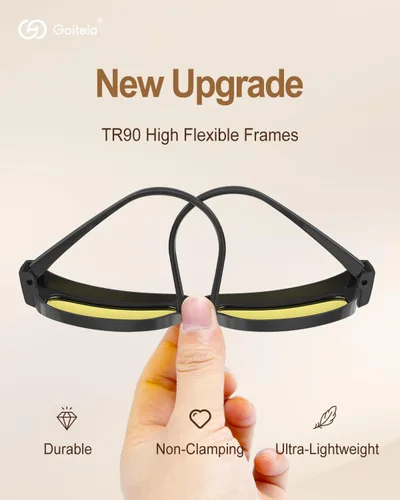 Vista 6 de Goiteia Lentes de conducción nocturna para hombres y mujeres, lentes polarizados de visión nocturna antirreflejos amarillos para conducir