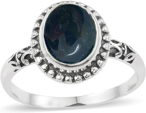 Vista 20 de Anillo de plata de ley 925 para mujer, anillo único de gema ovalada hecho a mano