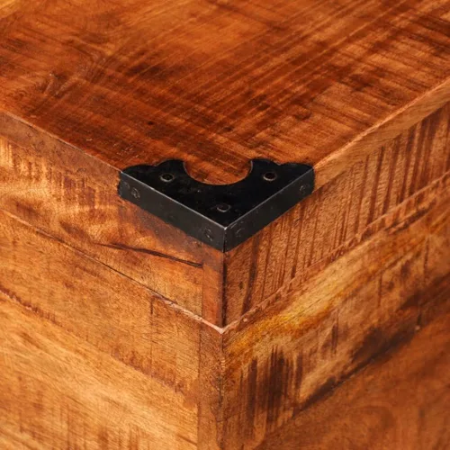 Vista 9 de Cofre de almacenamiento cúbico,Caja de herramientas de madera,Cofre del tesoro grande, Caja de herramientas de madera,Puramente hecho a mano,Madera
