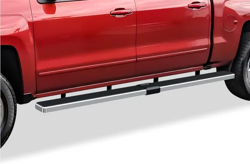 Vista 22 de APS IBOARD - Estribo para camioneta de 4 puertas de tamaño completo para Chevy/Gmc Silverado/Sierra Crew Cab Aluminio negro