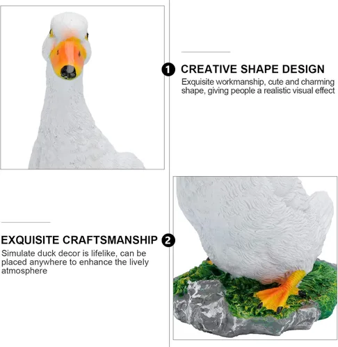 Vista 8 de Vaguelly Adorno simulado de jardín de hadas, decoración artificial, estatuas de animales, manualidades para niños, estatuas al aire libre, estatuas