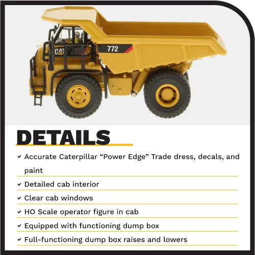 Vista 9 de Diecast Masters Caterpillar 772 Off Highway Truck HO Series Vehículo (85261)