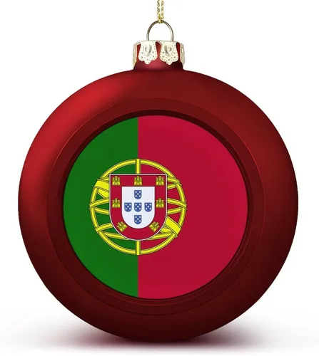 Vista 10 de Adornos de bolas de Navidad con bandera de Corea del Sur para Navidad, bolas de Navidad de estilo dorado para decorar 1 unidad