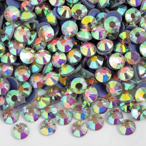 Vista 47 de 6000 diamantes de imitación termoadhesivos a granel, diamantes de imitación azules para ropa de manualidades, cristales termoadhesivos para Zafiro