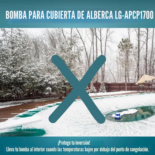 Vista 7 de Little Giant Select Series LG-APCP1700 1/3 HP, 1745 GPH, Bomba automática sumergible para cubierta de piscina con cable de 25 pies, azul oscuro