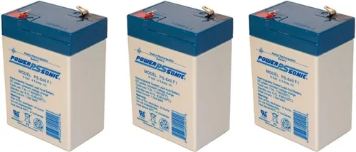 Vista 2 de Power Sonic Batería de repuesto SLA de 6V 4.5Ah compatible con RBC52 Tripp Lite - Paquete de 3
