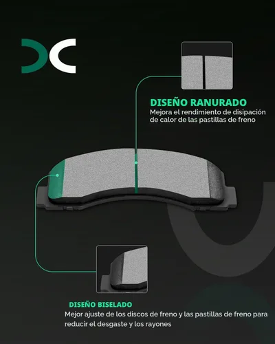 Vista 2 de SCITOO Juegos de pastillas de freno delanteras y traseras D1414 D1602
