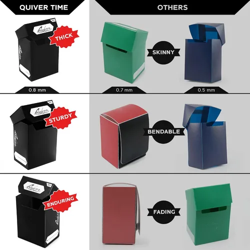 Vista 5 de Quiver Time Cajas para mazos de cartas de intercambio y paquete de fundas para cartas, compatibles con cartas de Magic: the Gathering y otros TCG