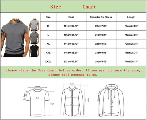 Vista 7 de Camiseta sin mangas para hombre, con capucha, para culturismo, corte muscular, sin mangas, gimnasio, entrenamiento, camiseta atlética