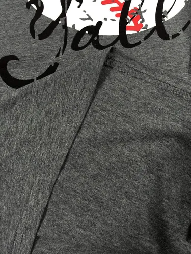 Vista 5 de DUDUVIE playera informal con texto en inglés Lets Do This Boy