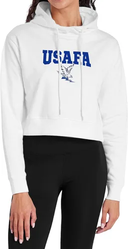 Vista 25 de Campus Lab Sudadera con capucha para mujer universitaria con licencia oficial de la colección Varsity White