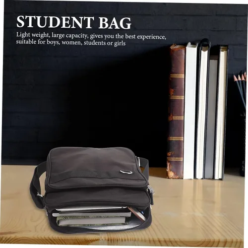 Vista 4 de UKCOCO Bolsa de mensajero minimalista para hombre, 3 piezas, bolsa cruzada minimalista de hombro para mujer, monedero mediano para mujeres