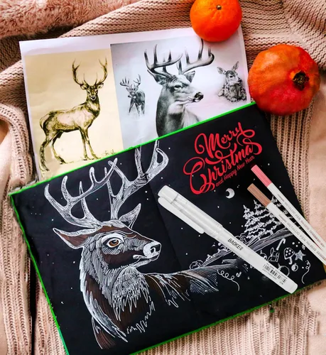Vista 7 de Qionew Bolígrafos de gel blancos, 1mm, 0.7mm de punta fina con tinta opacas blancas archivables para dibujo en papel negro, resaltado artístico