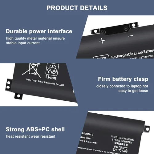 Vista 4 de LK03XL L09281-855 916814-855 Batería compatible con HP Envy X360 Convertible 49.2 ft-cn0011dx 49.2 ft-cn0012dx 15-cn0xxx 49.2 ft-cp0xxx 17-bw 55.8