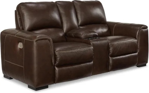 Vista 16 de Signature Design by Ashley Alessandro - Sillón reclinable eléctrico moderno con reposacabezas ajustable, color marrón oscuro