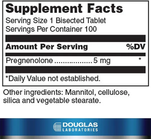 Vista 2 de Douglas Laboratories - Pregnenolona 5 mg. - Apoya el cerebro y el sistema nervioso* - 100 Tabletas
