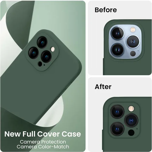 Vista 3 de FireNova Funda diseñada para iPhone 13 Pro Max, Funda de Teléfono de Silicona [Protección de Cámara] con [2 Protectores de Pantalla], Forro
