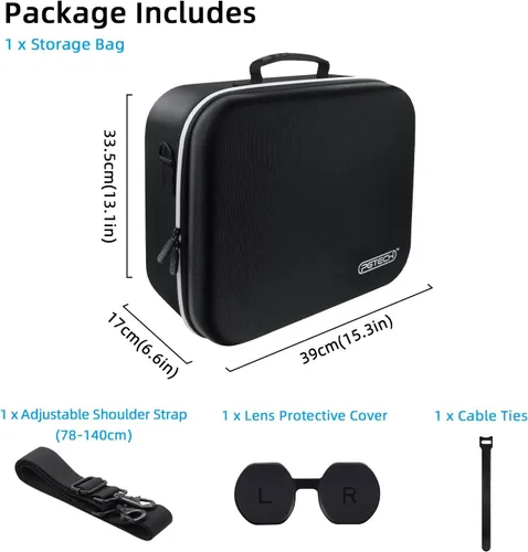 Vista 9 de Mcbazel Estuche De Transporte Para PS VR2, Bolsa De Viaje Bolsa De Almacenamiento Duro EVA Funda Protectora Portátil Con Protector De LenteCorrea De