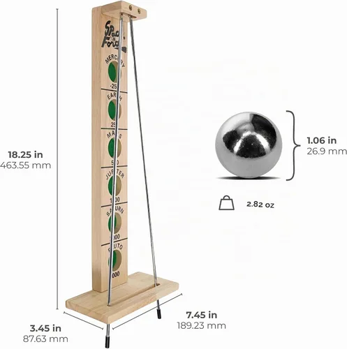 Vista 2 de We Games Dispara la Luna de madera maciza, 18 pulgadas