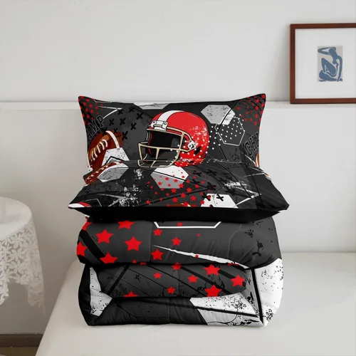 Vista 62 de Juego de ropa de cama de baloncesto para niños y adolescentes, juego de edredón deportivo para niños, tamaño matrimonial, suave, ligero, decoración