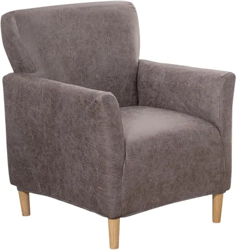 Vista 11 de LiveGo - Funda elástica para sillón de mediados de siglo moderno de 1 pieza, fundas de acento de jacquard para silla con brazos, fundas impermeables
