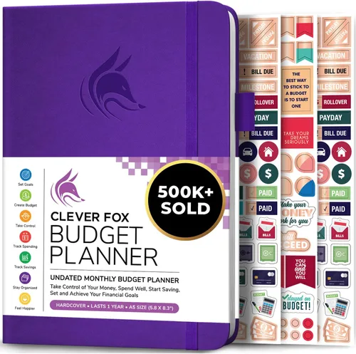 Vista 27 de Clever Fox Planificador de presupuesto de bolsillo, mini cuaderno de seguimiento de gastos. Organizador de presupuestos mensual, cuaderno