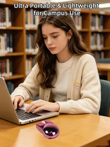 Vista 4 de Ratón inalámbrico Bluetooth con forma de conejo, pequeño, silencioso, USB, óptico, silencioso, divertido, para PC, laptop, computadora