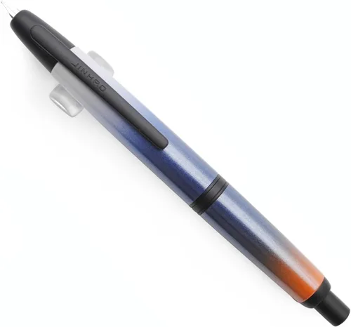 Vista 18 de JINHAO 10 Press Pluma estilográfica retráctil de metal con convertidor de tinta (punta EF 0.38mm, color rojo ágata)
