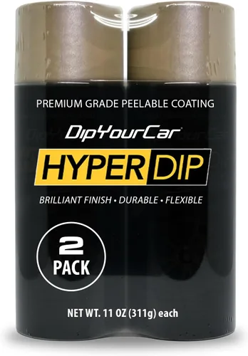 Vista 7 de DipYourCar HyperDip - Pintura pelable para automóvil, paquete de 2 pinturas en aerosol para ruedas, emblemas, espejos y más, color plata de fábrica