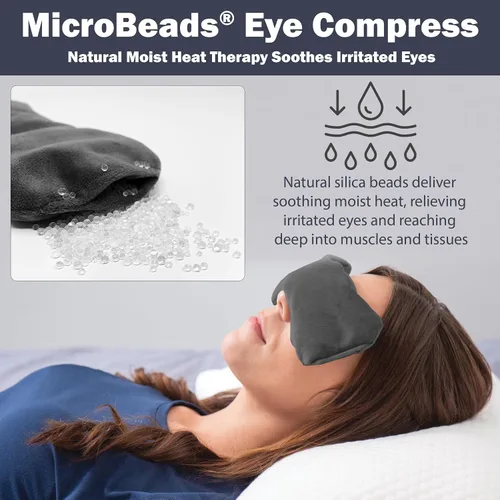 Vista 3 de Core Products MicroBeads Eye Compress - Paquete de terapia de calor húmedo - Gris