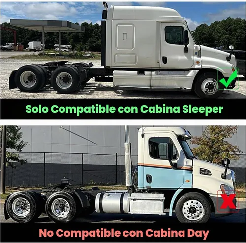 Vista 2 de LASFIT Alfombrillas para Freightliner Cascadia 2008-2017, protección para todo tipo de clima, revestimientos de automóvil de elastómero