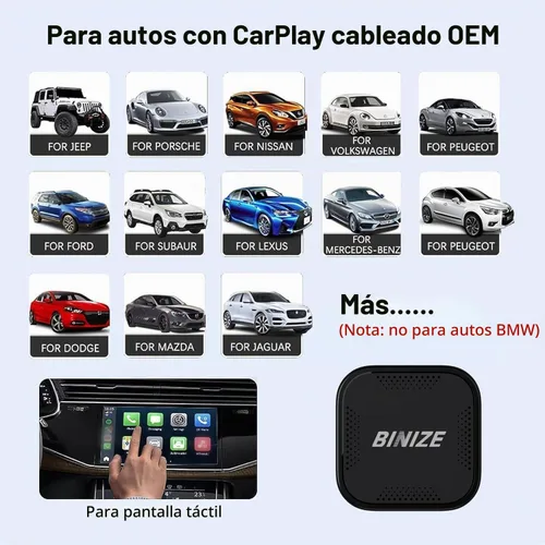 Vista 7 de Binize - Caja de Video Multimedia Inalámbrica CarPlay y Android AUTO, Celular 4G, 4GB+64GB, 8 Núcleos, Navegación Integrada Android 13, Soporte SIM
