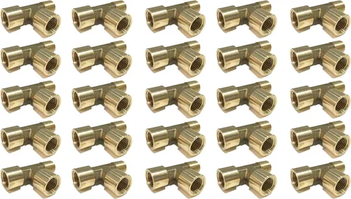 Vista 4 de Forged Street TEE 1/4" NPT combustible/aire/agua/aceite/gas WOG (cantidad 10)