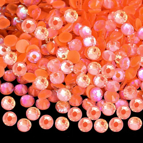 Vista 9 de Diamantes de imitación de cristal con parte trasera plana, gemas luminosas, 1440 unidades de diamantes de imitación de cristal no termoadhesivos