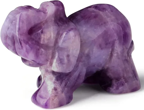 Vista 7 de YATOJUZI - Figura de elefante de cuarzo rosa de 5 cm decorativa, cristal curativo rosa, lindo, natural, tallado a mano, pulido, estatua de gema