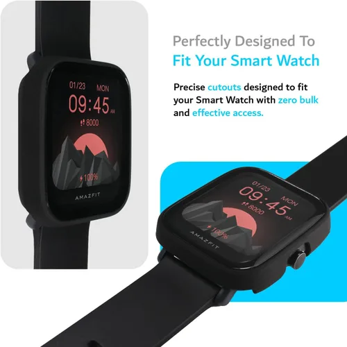 Vista 7 de TUDIA Funda de vidrio templado fácil de poner compatible con Bip U Pro, cobertura completa, a prueba de golpes, delgada, con protector de pantalla