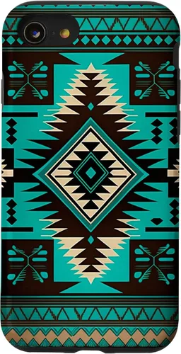 Vista 18 de South West Turquoise Native American Aztec Pattern Case for iPhone 17