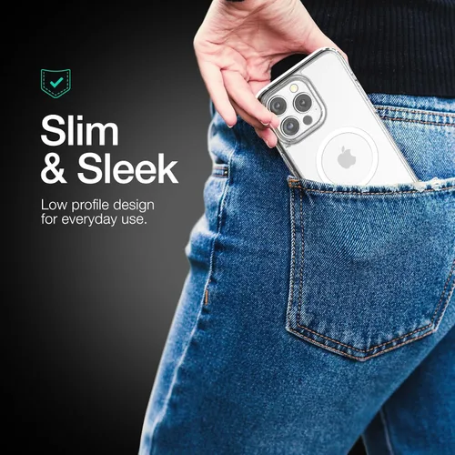 Vista 7 de ENCASED Funda de privacidad, diseñada para iPhone 15 Pro (2023), funda transparente delgada con protector de pantalla antiespía, vidrio templado 9H