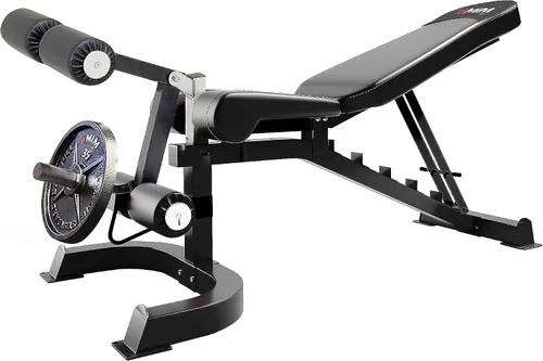 Vista 5 de Hercules EX Commercial All in One Gym Machine 400 lb Weight Stack Adj Bench Leg Press Jammer Arms Leg Extension Arm Curl LAT Seat 24 Attachments